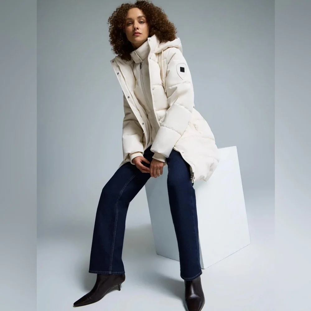 Suzy Shier Mid Length Puffer Jacket NWT Size Large - Picture 3 of 5